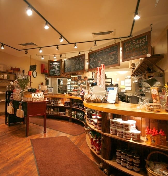 photo of the lobby of a Great Harvest bakery cafe