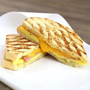 This is a photo of a breakfast sandwich