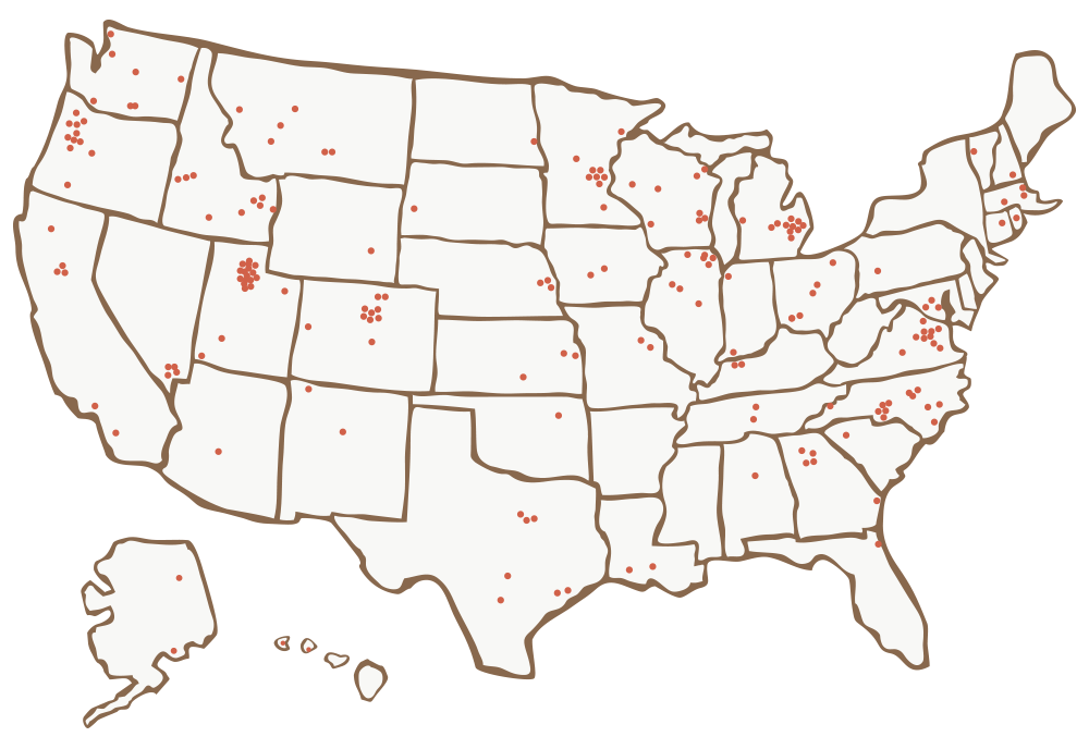 map of all great harvest locations