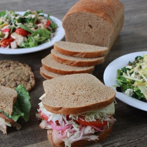 platter of great looking sandwiches and salads